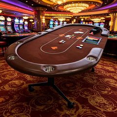 95" Folding Poker Table with Locking Wheels - 10 Player Pro