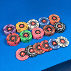 EPT Style Poker Chips - Spade Star Design 7 Denomination