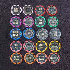 Custom 40mm 12g Ceramic Poker Chip | Iron Core Heavy Duty Weight Casino