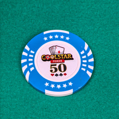 COOLSTAR 40mm 14g Clay Poker Chips | Five Star Edge Casino Tournament