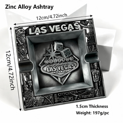 Vintage Las Vegas Zinc Alloy Ashtray - 3D Casino Souvenir