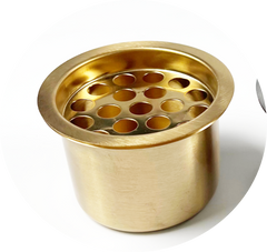 68mm Recessed Metal Poker Table Ashtray - Brass/Steel
