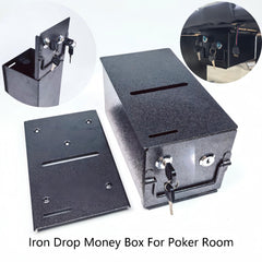 Black Iron Drop Money Box For Poker Table