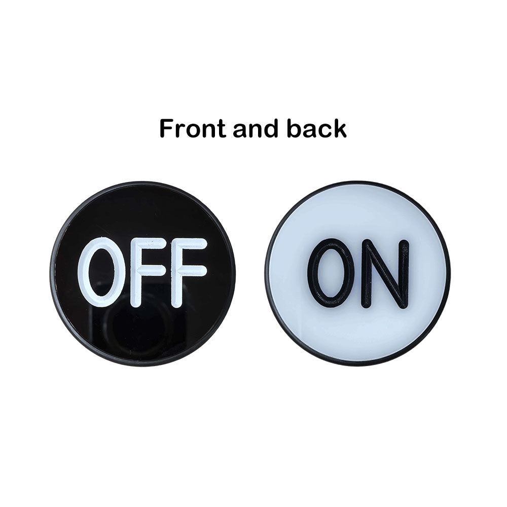 3 Inch Acrylic Poker Dealer Button | ON/OFF, 70mm, 90g Casino Grade
