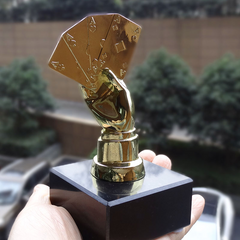 Premium Poker Trophy Full Set of 3 - Gold, Silver & Bronze