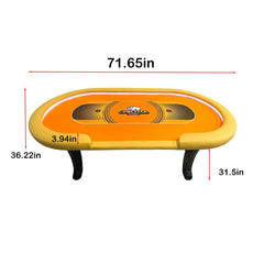 72" Professional LED Poker Table - Custom Ambient Lighting