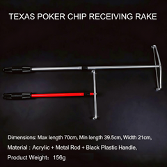 Telescopic Poker Chip Rake - Extendable Casino Chip Collector
