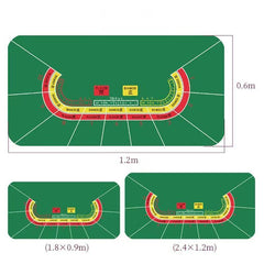 Professional Rectangular Rubber Poker Mat - 3 Sizes Available
