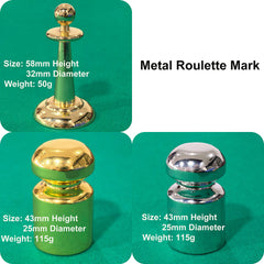 Professional Metal Roulette Mark | Casino Win Marker - Gold & Silver