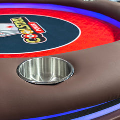 48" Round LED Poker Table - 3-Color Ambient Lighting VIP