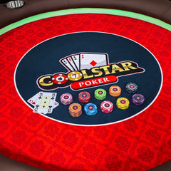 48" Round LED Poker Table - 3-Color Ambient Lighting VIP