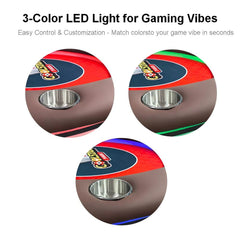 48" Round LED Poker Table - 3-Color Ambient Lighting VIP