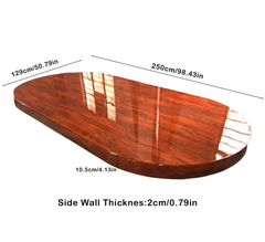 98" Luxury High-Gloss Wood Poker Table Top Converter