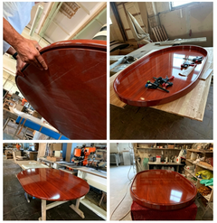 98" Luxury High-Gloss Wood Poker Table Top Converter
