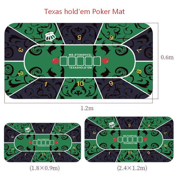 Rectangular poker mat